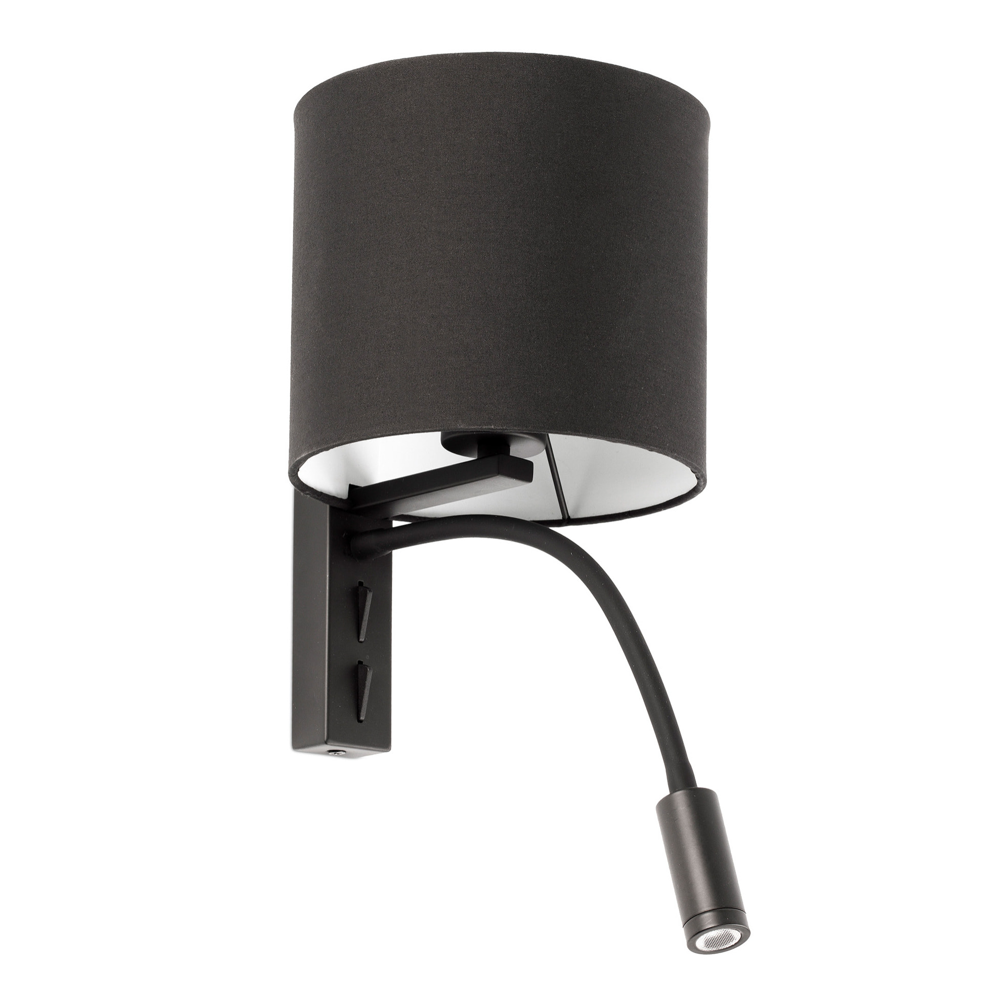 TIRA Lampe applique noire avec lecteur LED