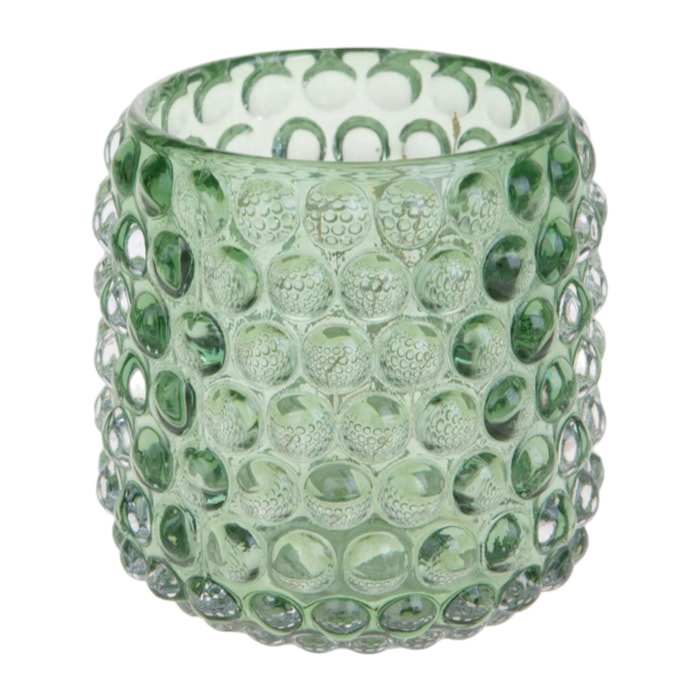 Porta Candela Bubble - Pezzi 6 - Colore Verde - 9x9Hx9cm - Bianchi Dino