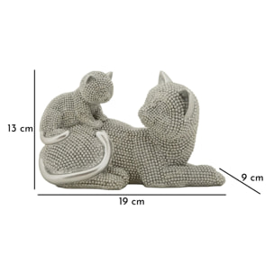 GATTO SPARKY CON CUCCIOLO CM 19X9X13