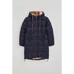 Giaccone Ingrid Coat blu marino con logo Polo Club