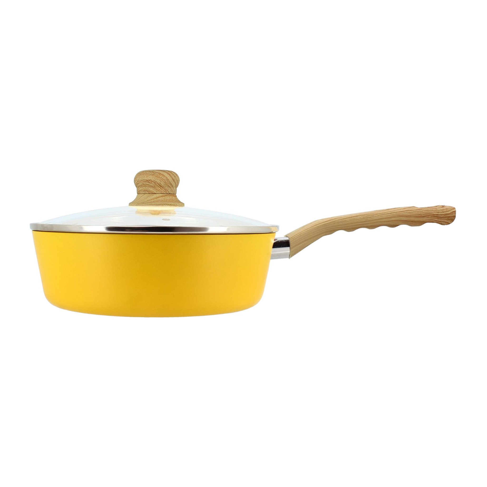 Sauteuse 24cm avec revêtement céramique jaune - tous feux COLORAMA