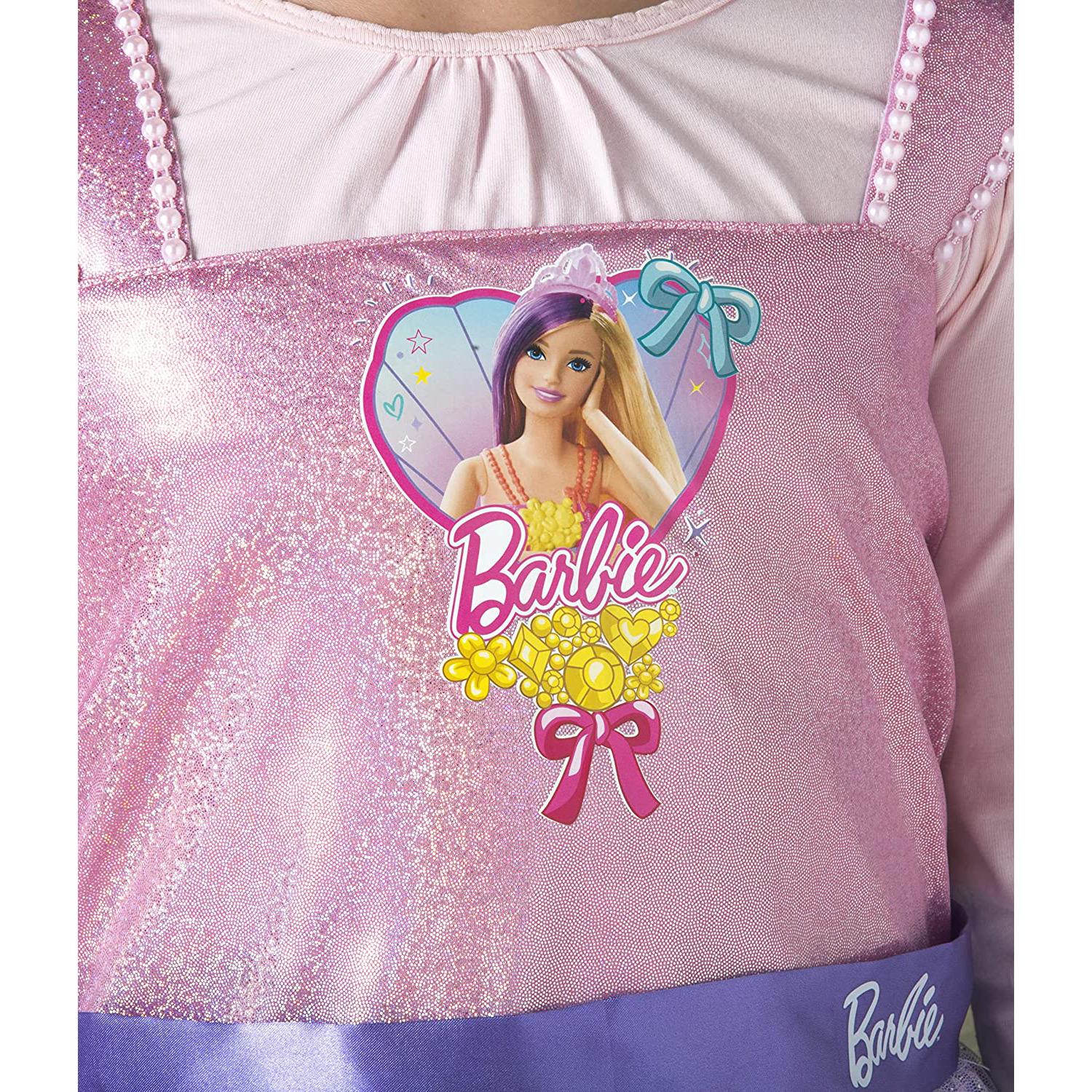 Costume Carnevale Travestimento Bambina Barbie Bijoux Con Glitter