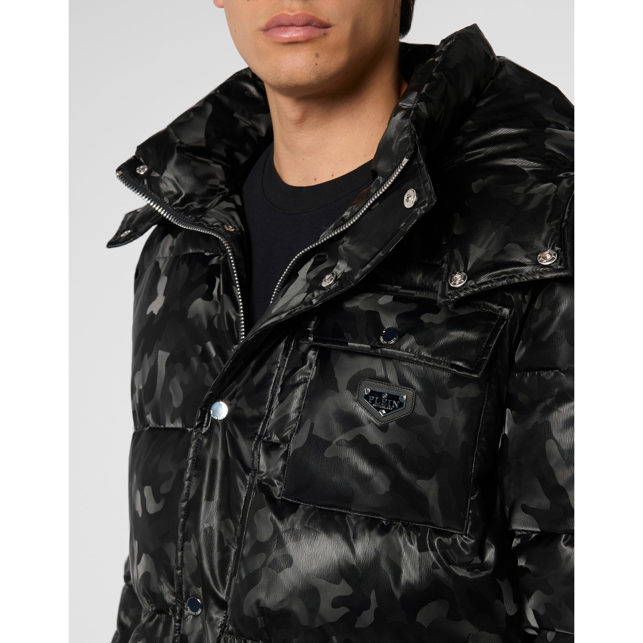 PHILIPP PLEIN Giacca in nylon CAMOUFLAGE