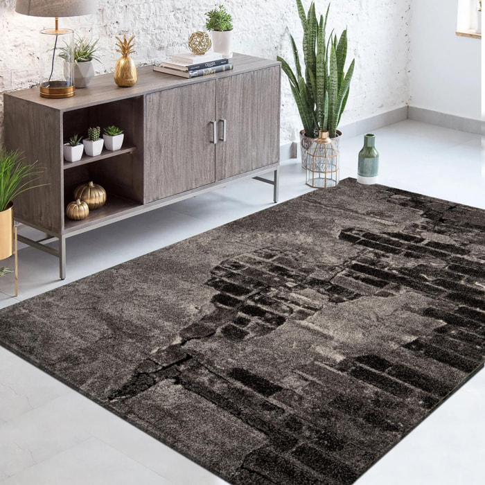 Tapis salon et chambre tissé motif géométrique GOGE