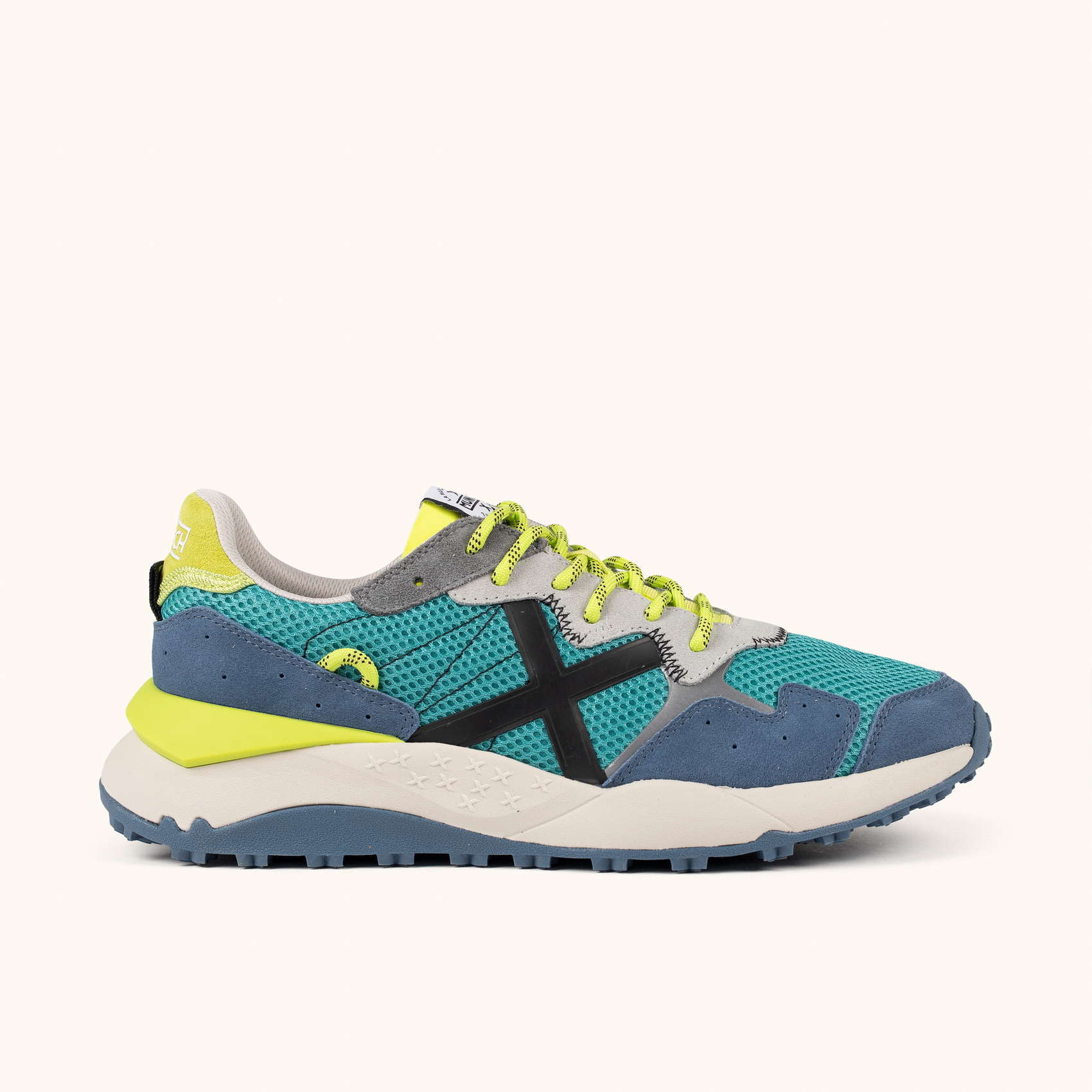 MUNICH SHIBUYA 36 Sneakers Diseño Elegancia Deportiva Turquesa, Azul y Amarillo