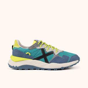 MUNICH SHIBUYA 36 Sneakers Diseño Elegancia Deportiva Turquesa, Azul y Amarillo