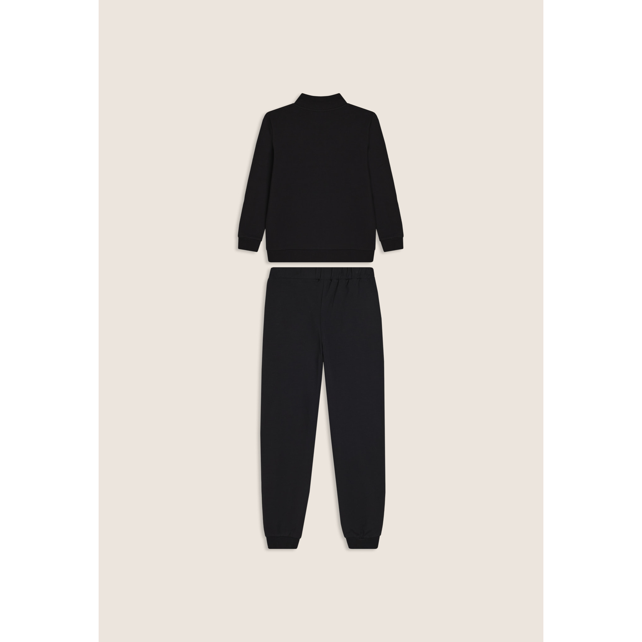 Tuta Junior full-zip con collo alto e tasche a marsupio