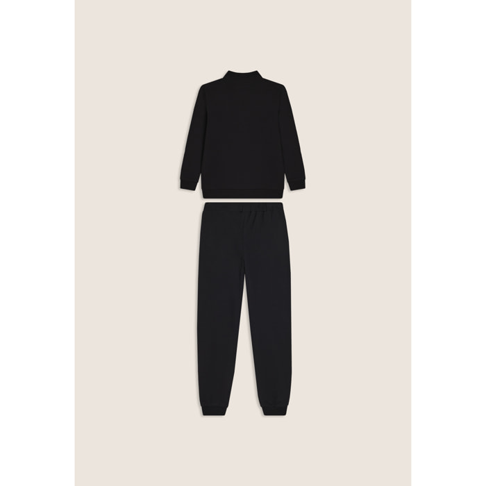 Tuta Junior full-zip con collo alto e tasche a marsupio