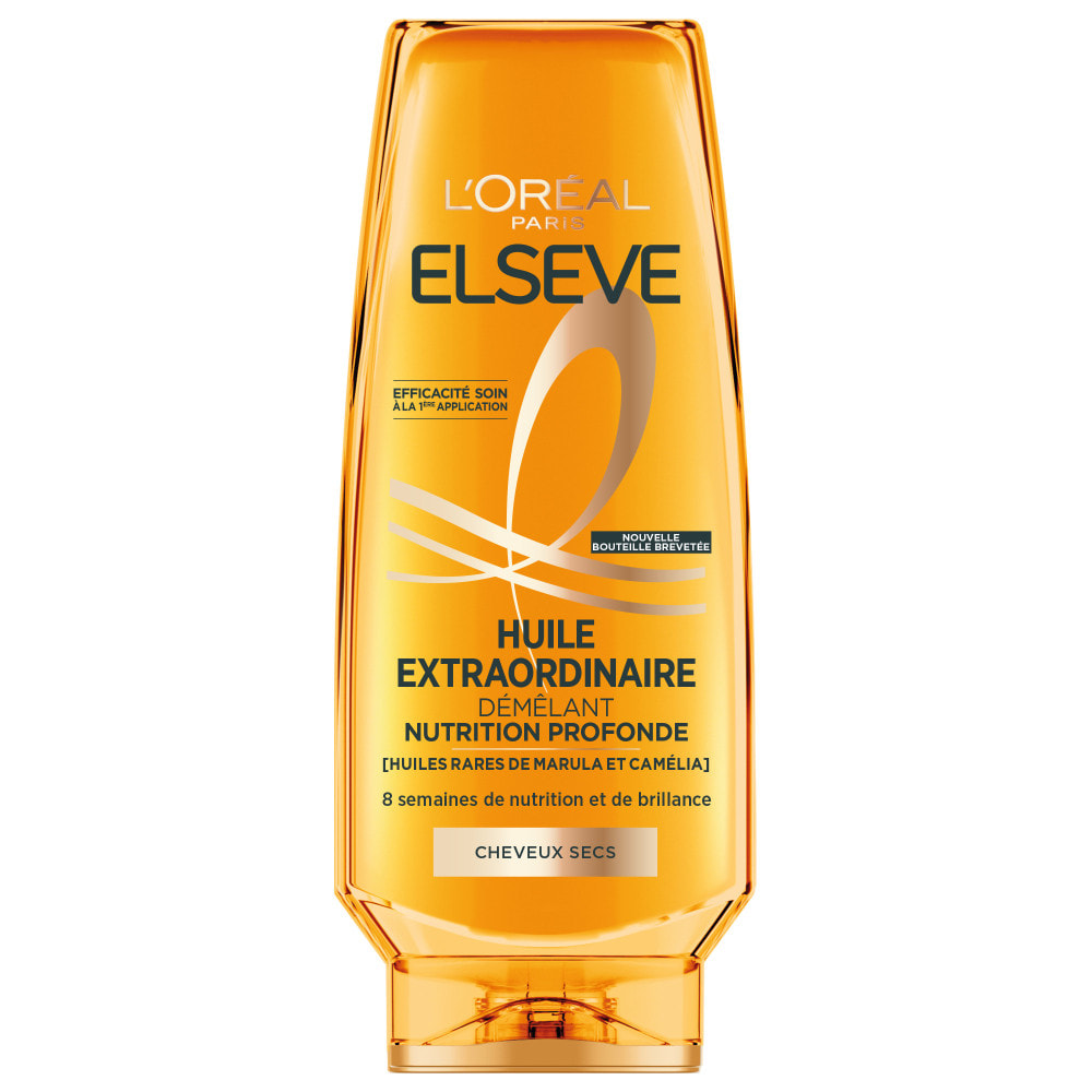 Lot de 12 - L'Oréal Paris Elseve Huile Extraordinaire Après-Shampooing Nutrition Profonde Huiles Rares de Marula et Camélia 200m
