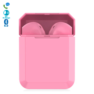 Auriculares TWS i2 Bluetooth 5.0 táctil con base de carga diseño ergonómico exclusivo poligonal.Cancelación ruido ambiental.