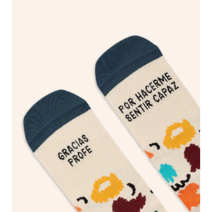 Calcetines "Gracias profe, por hacerme sentir capaz" talla 42-46