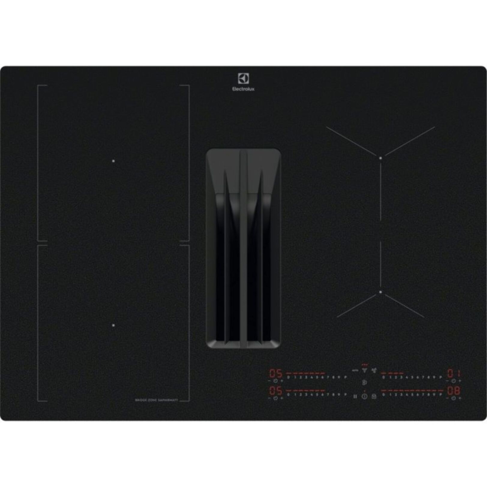 Plaque induction aspirante ELECTROLUX KCC73443CZ SaphirMatt - Hotte intégrée et Anti-rayures