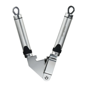 Prensador de ajos 19x5 cm acero inoxidable, triturador manual resistente expert san ignacio