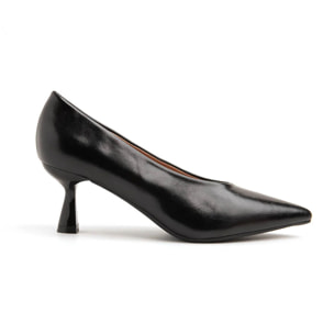 Decolleté con scollo a cuore e tacco 10 cm - NERO