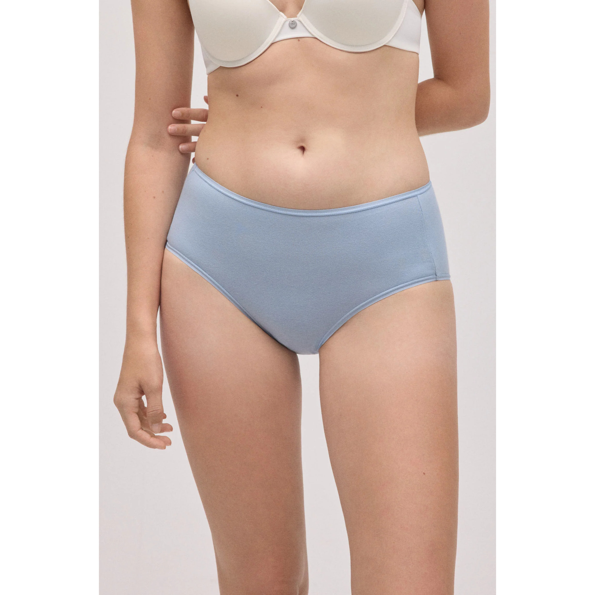 Confezione da 4 mutandine basicohe a vita alta in cotone
