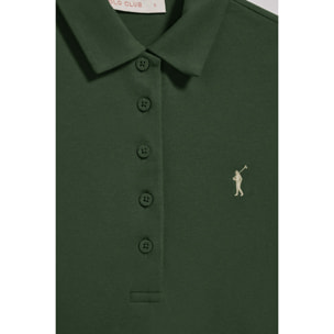 Vestito a polo verde bottiglia con logo Rigby Go