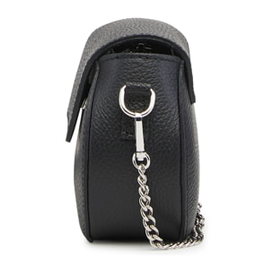 Borse Donna colore Nero-in pelle Made in Italy 22x15x7cm