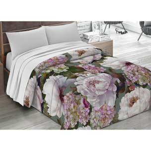 Trapunta Invernale 300gr Diadema Flora Stampa Digitale Fantasia Floreale D10