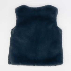CHALECO PELO AZUL