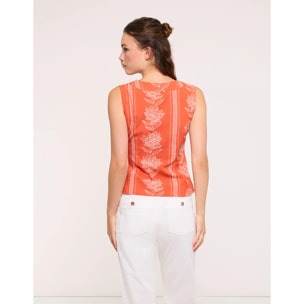 Top Naranja con Lazo - Indah
