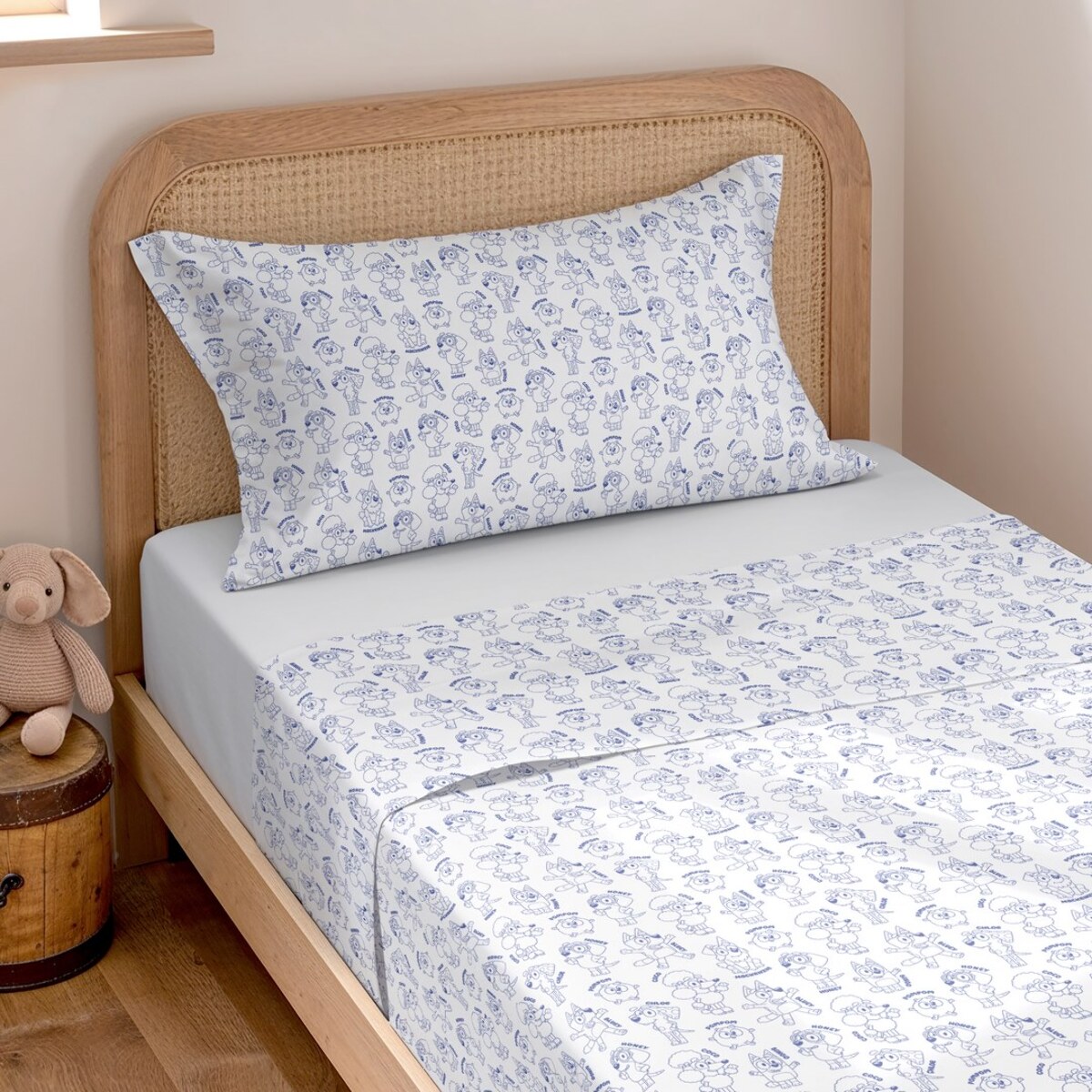 Sábana encimera BLUEY + funda almohada 45x125