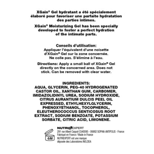 NUTRI EXPERT - XGain Gel - Lubrifie parfaitement - Stimule les sensations - Limite l'inconfort pendant les rapports - Extraits de plantes - Marque Française - Tube de 75ml
