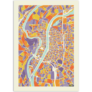 Affiche - Lyon Rainbow map - Muzungu