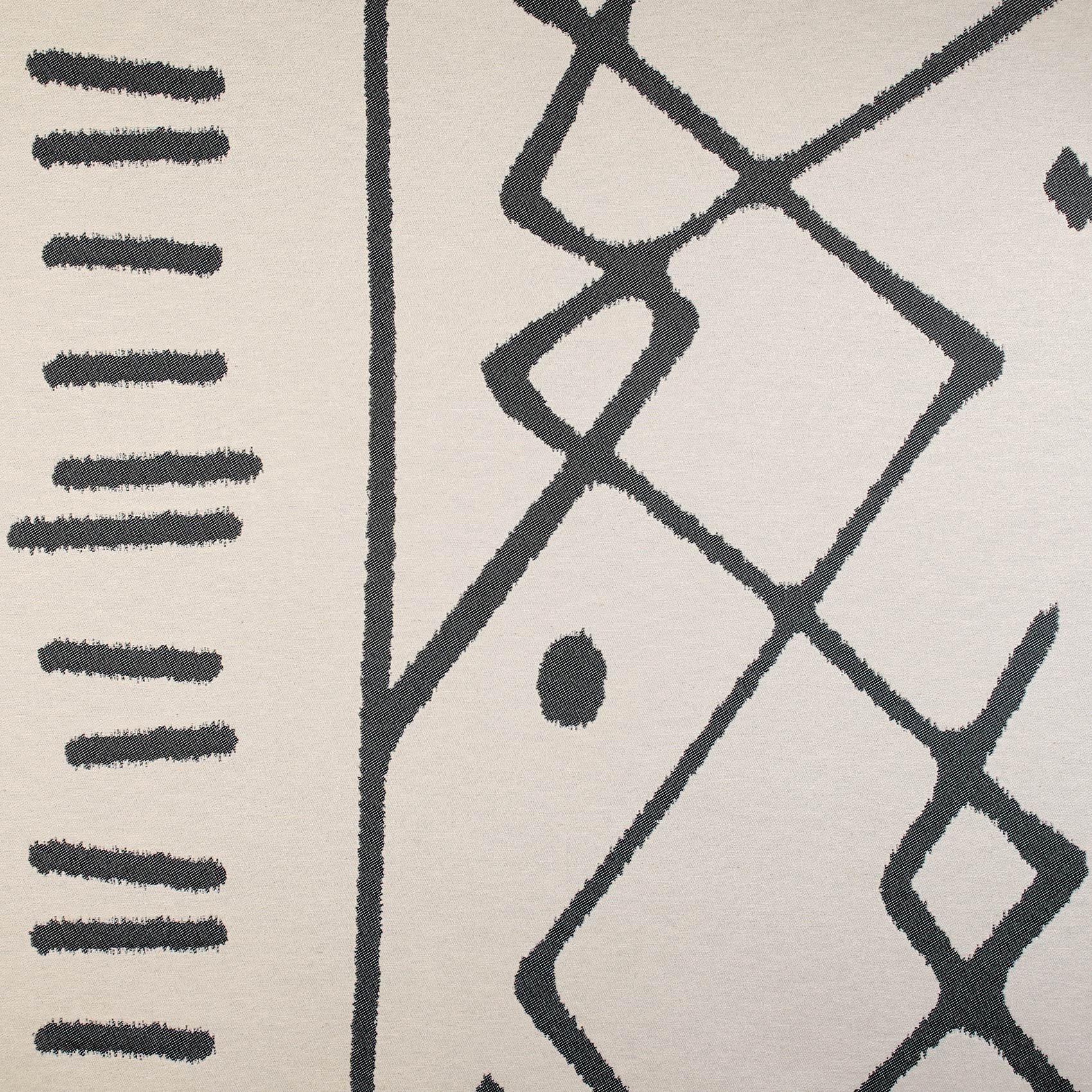 Tissu d'ameublement au style ethnique - Noir