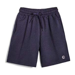 Shorts Básicos de Niños de Algodón en Azul Marino