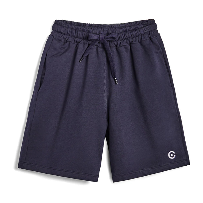 Shorts Básicos de Niños de Algodón en Azul Marino
