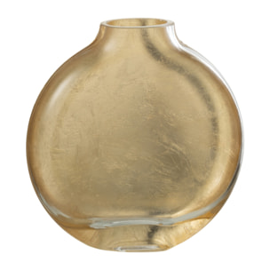 J-Line vase Miki - verre - transparent/or - small - 15.5 cm de hauteur