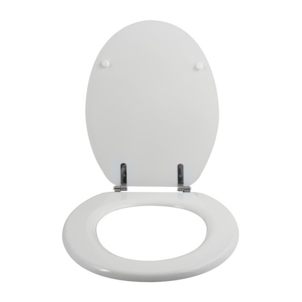 Abattant WC MDF CLEO Blanc - Charnières Inox MSV