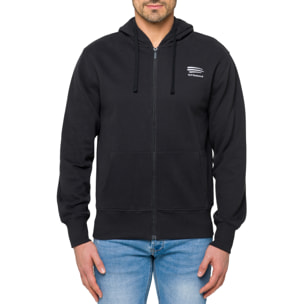 Sudadera WAISAI con cremallera y capucha algodón Negro