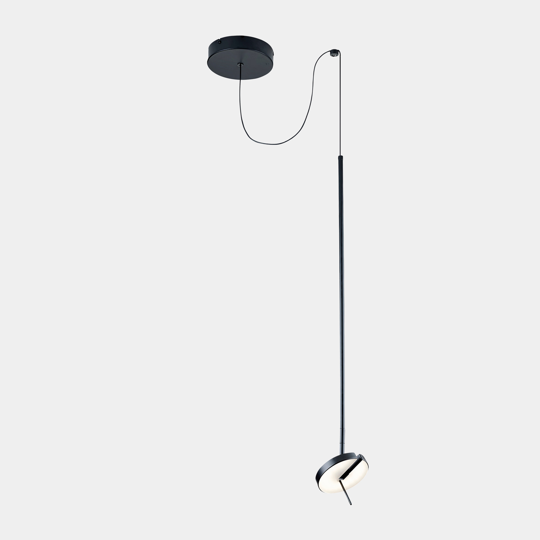 LEDS C4 Colgante Invisible Single Fixed LED 10.5 Blanco cálido - 3000K PHASE CUT Negro 550lm