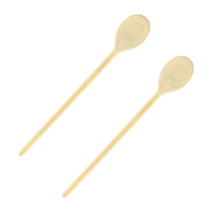 Ensemble de 2 Cuillères de cuisine en bois 30 cm Fackelmann Wood Edition