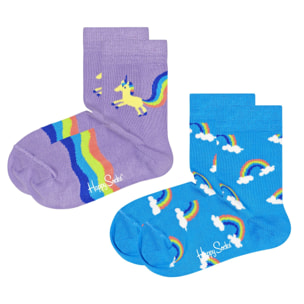 Calcetines kids 2-pack  unicorn & rainbow s