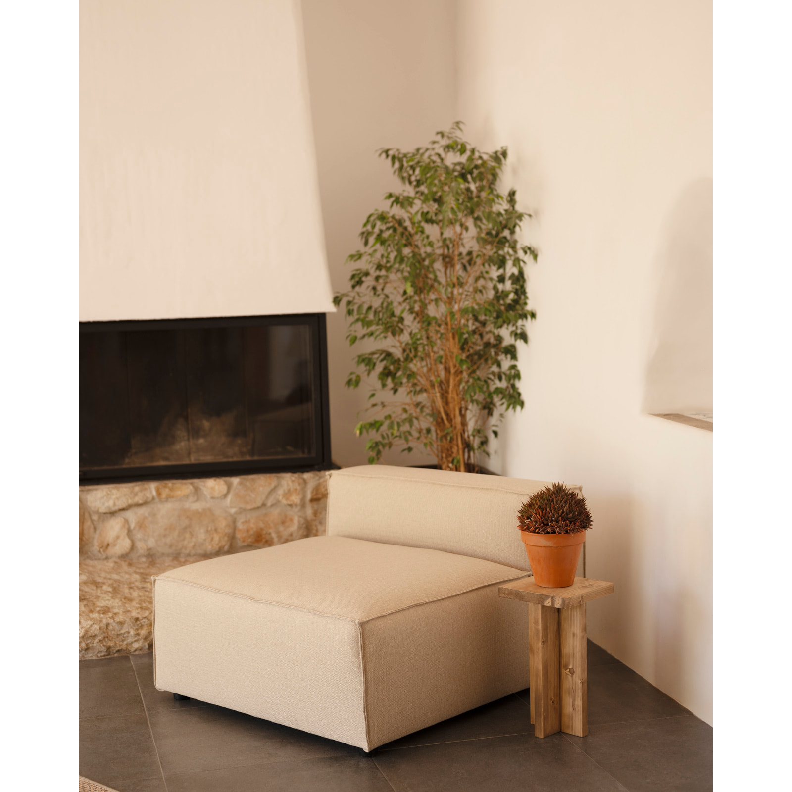 Fauteuil couleur marron beige de 110x90cm Hauteur: 70 Longueur: 110 Largeur: 90