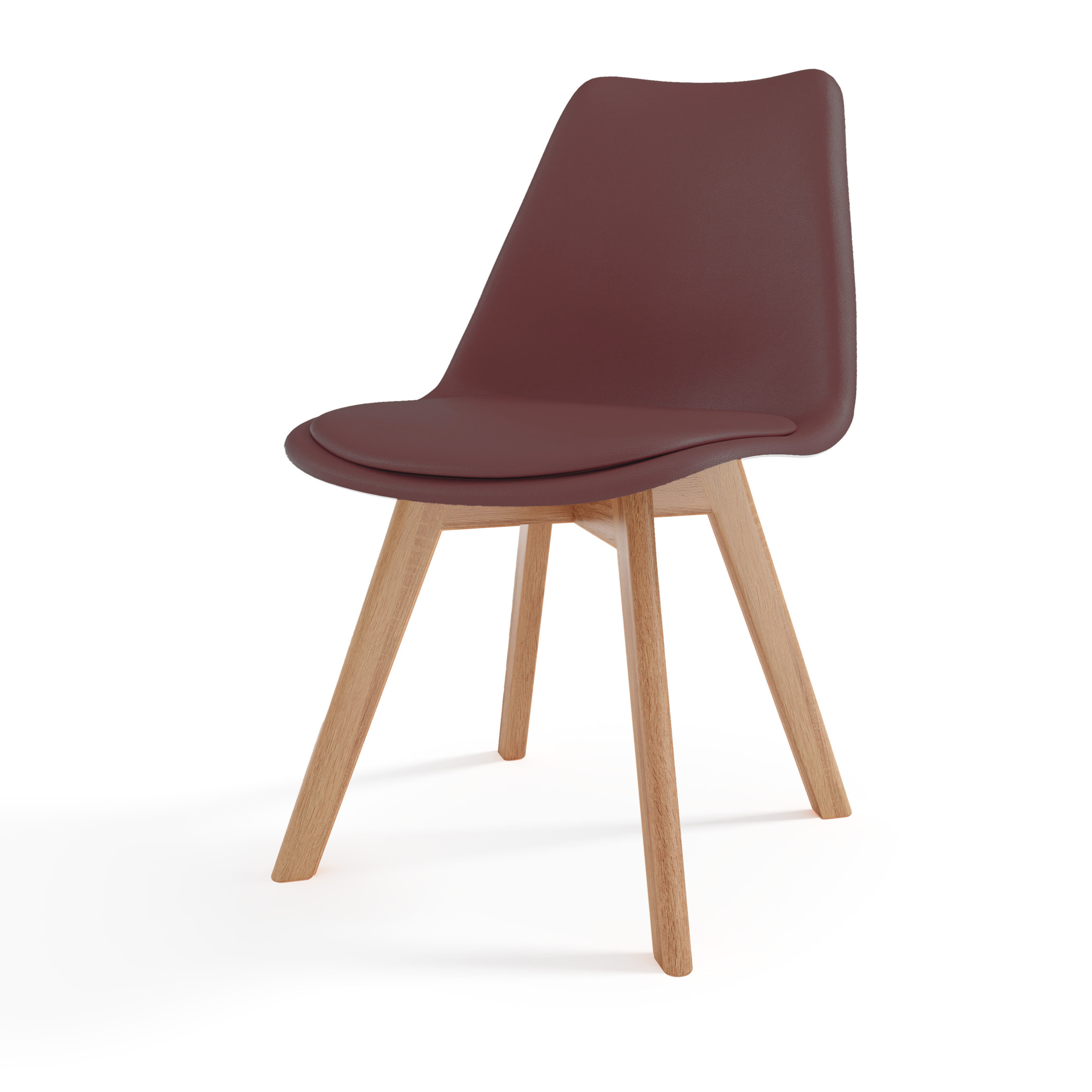 Set Di 4 Sedie Per Sala Da Pranzo Ufficio Con Gambe Faggio Legno Massello Massiccio Stile Nordico Scandinavo Seduta Imbottita Soggiorno Sala Tortora