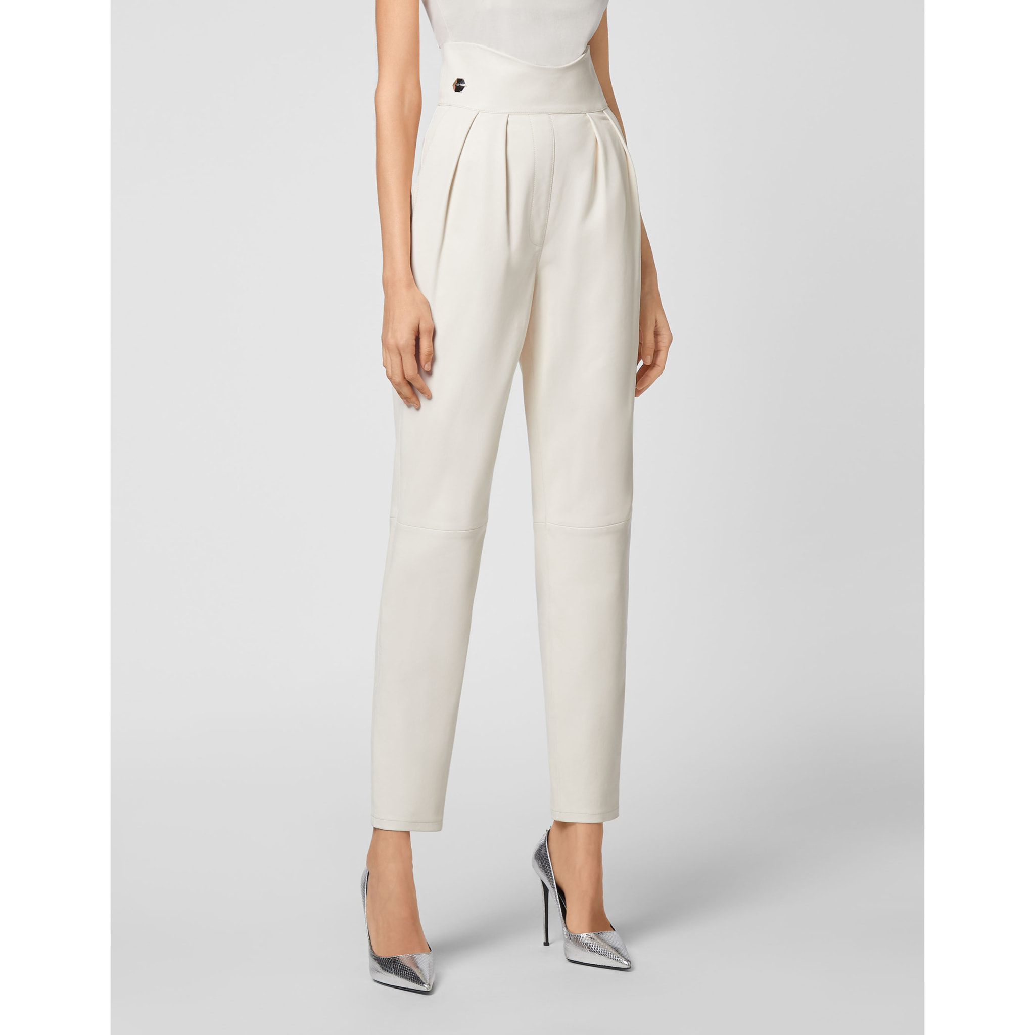 PHILIPP PLEIN Pantalones de cuero ICONIC PLEIN