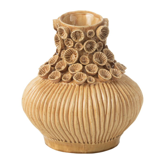 J-Line vase Gourde Corail - céramique - ocre - Ø 32 cm