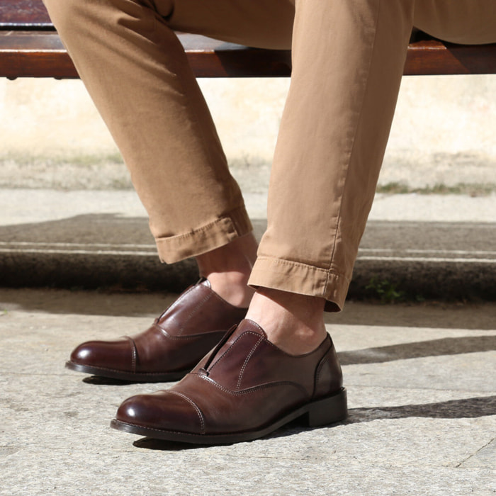 Zapatos Oxford para Hombre - Duca di Morrone Lucas Leather Dark Brown