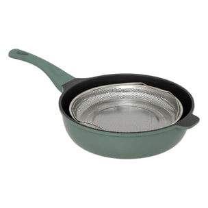 Sauteuse D28cm en fonte d aluminium vert