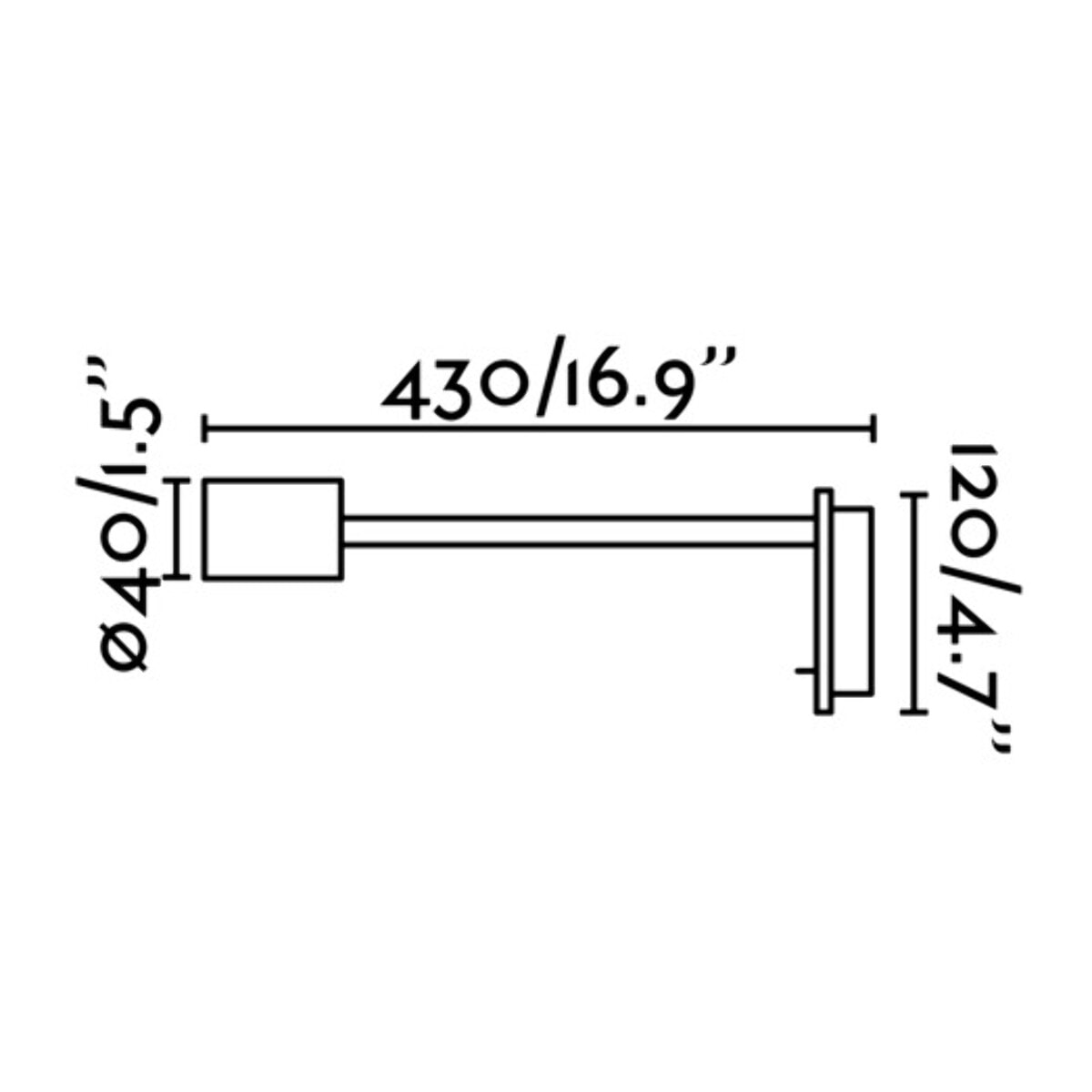 LESER Lampe applique lecteur nickel satiné