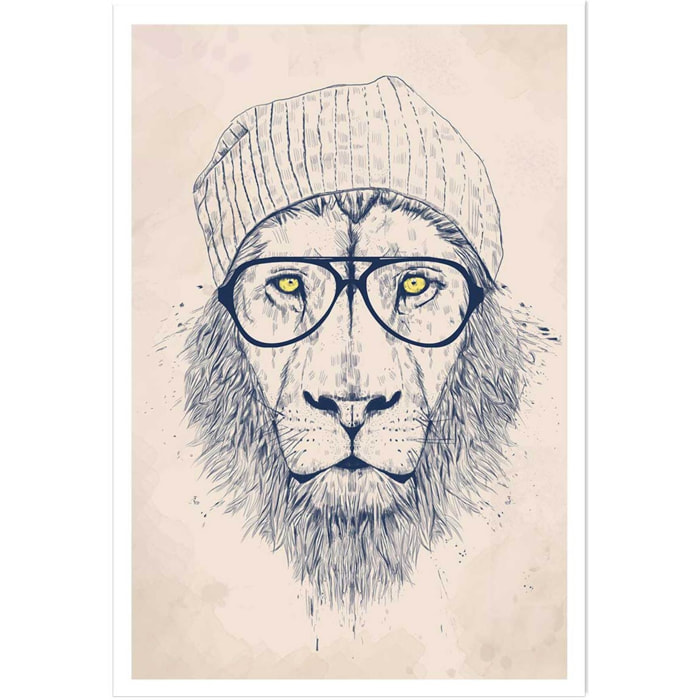 Affiche enfant lion  Affiche seule