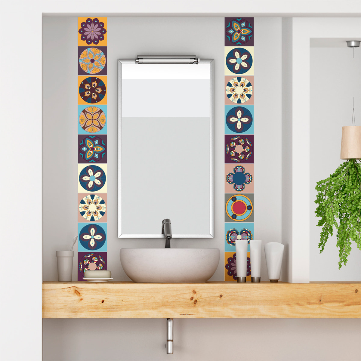 Stickers muraux - Sticker Mural Carrelage adhésif Cuisine Salle de Bain - 12 STICKERS CARRELAGES AZULEJOS CARMELO