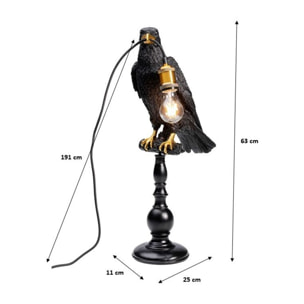 Lampe corbeau noir perché Kare Design