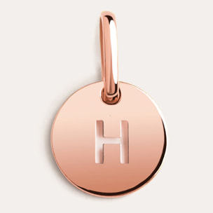 Mini Medallion Letter Plata Baño Oro Rosa