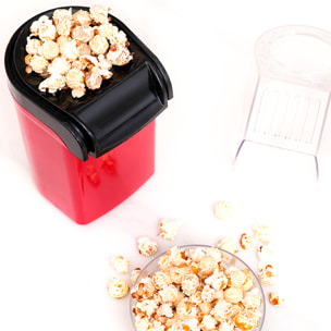 Palomitera eléctrica de 1200W con aire caliente, rápido y sin aceite, ideal para preparar palomitas saludables.