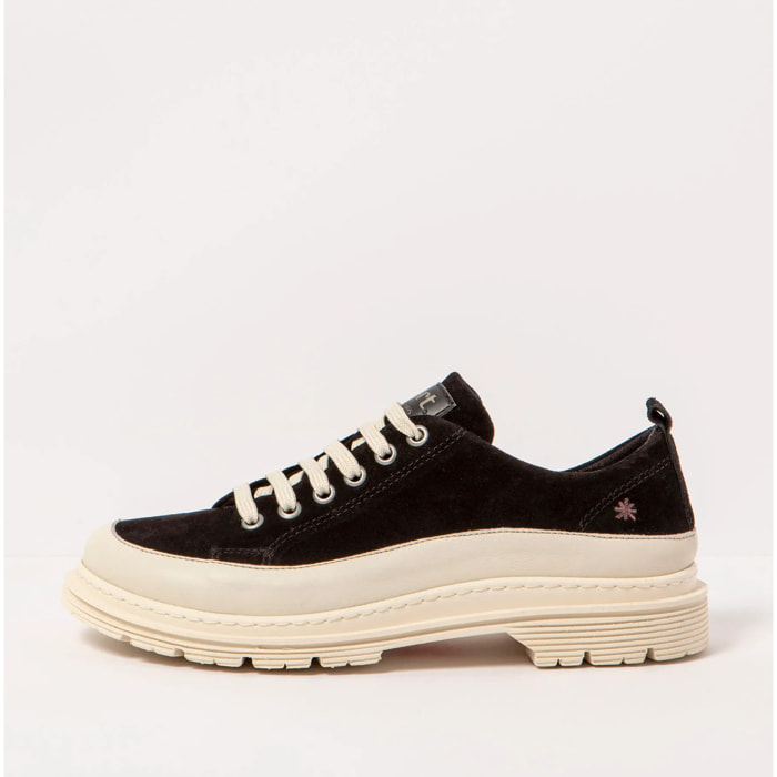 Zapatos 1898S SILK SUEDE BLACK-CREAM/ BIRMINGHAM color Black-cream