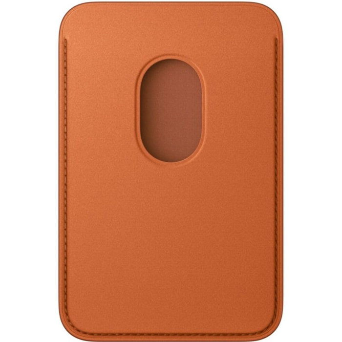 Porte-cartes APPLE MagSafe tissage fin Roux orange